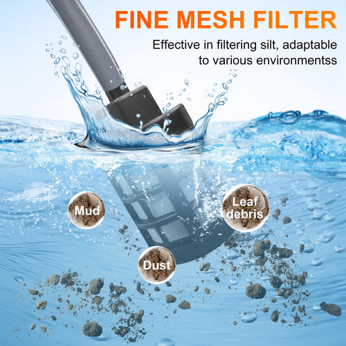 HoseFree washer drawing water from a bucket through its 16.4 ft self-priming intake hose